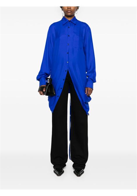 Blue gabi longline shirt Ann Demeulemeester - women ANN DEMEULEMEESTER | 2401WSH13FA417057